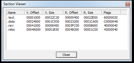 PEiDCMDsections